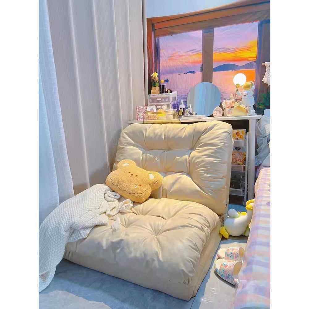 懒人沙发可躺可睡榻榻米折叠沙发床两用阳台休闲小沙发飘窗躺椅