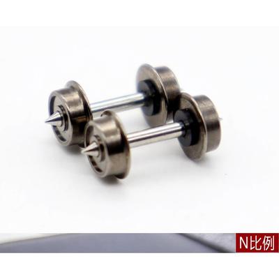 N比例火车轮子1:160火车客车厢车轮改装配件仿真微缩模型金属通用