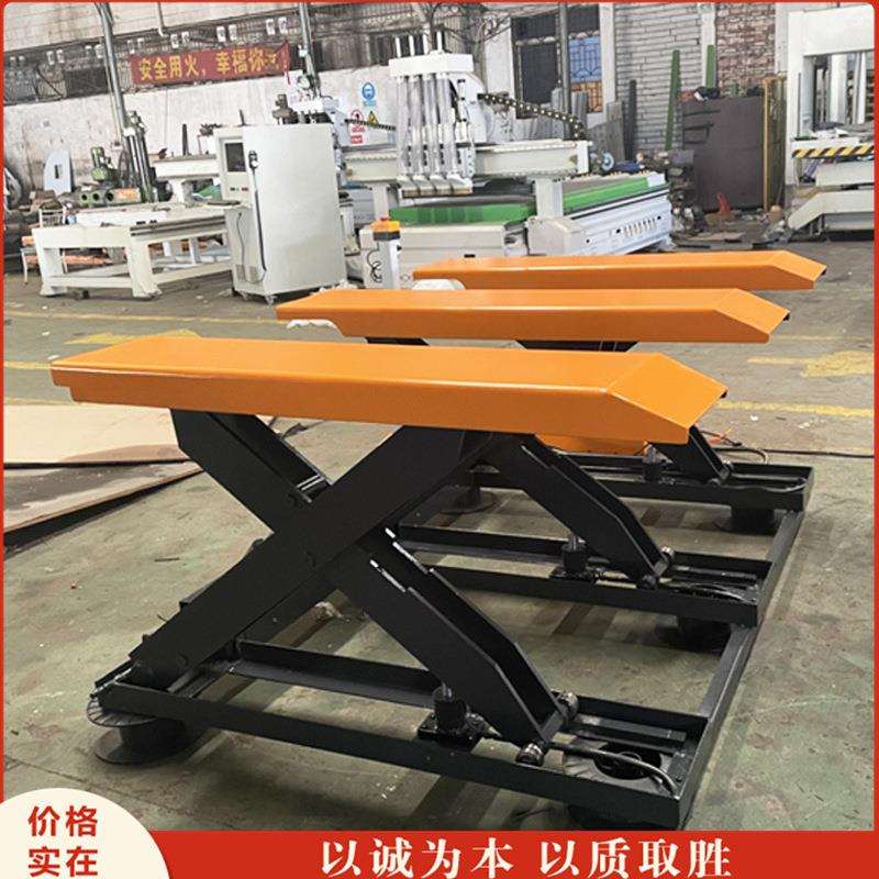 免挖坑液压自动升降平台木工开料机上料平台免基坑E型起重升降机