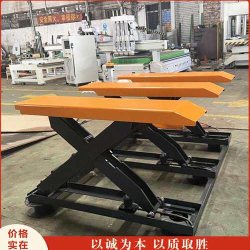免挖坑液压自动升降平台木工开料机上料平台免基坑E型起重升降机