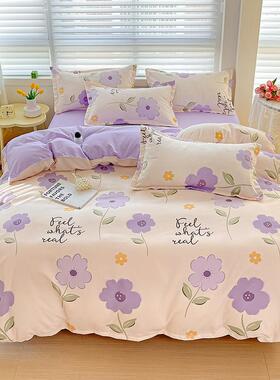 1OO%纯加厚亲肤棉四件套床单双人床上用品学生专