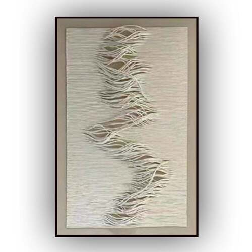 现代简约立体纸艺装饰画挂画设计师原创抽象客厅壁画创意餐厅饭厅