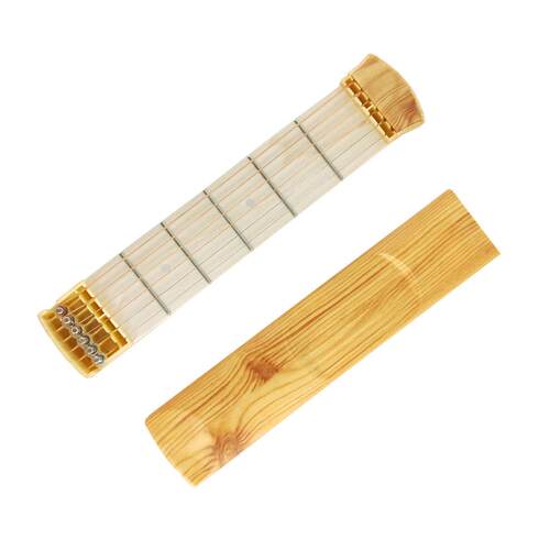 厂家直销 6品口袋吉他右手木纹色 美妙拨片黑色 手指训练器MF4-1
