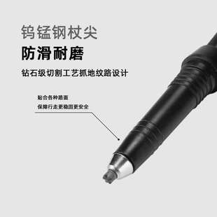 户外登山杖7075铝合金超轻超短弯柄折叠杖越野N85 弯柄 110cm