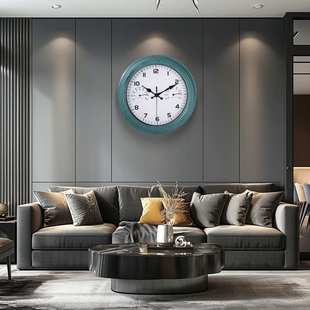 家庭房间装 饰艺术风格 饰石英静音时钟 装 4Y豪华户外防水挂钟经典