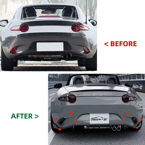 适用Mazda马自达MX-5 Miata ND 2016+后杠后风刀风口车贴改装
