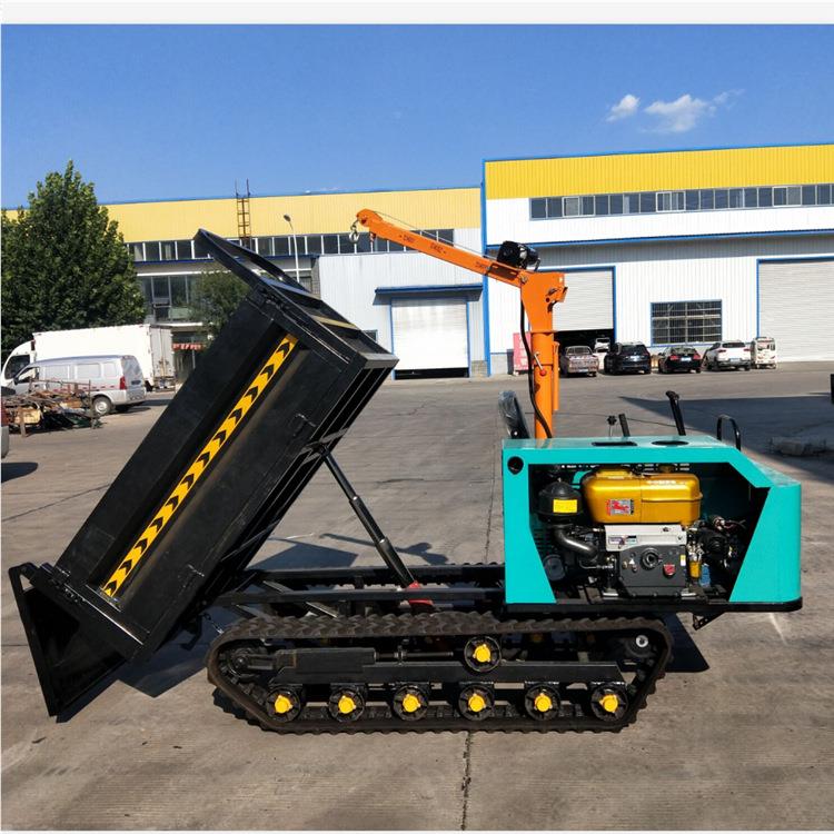 T1.6T2农用履HT-16带搬运车液压 带吊机橡胶运输车山地爬坡带自卸