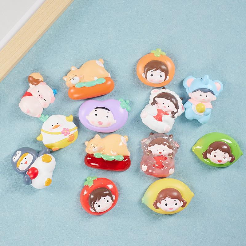 谐音梗冰箱贴可爱卡通创意潮玩树脂DIY材料装饰品玩具小摆件盲袋