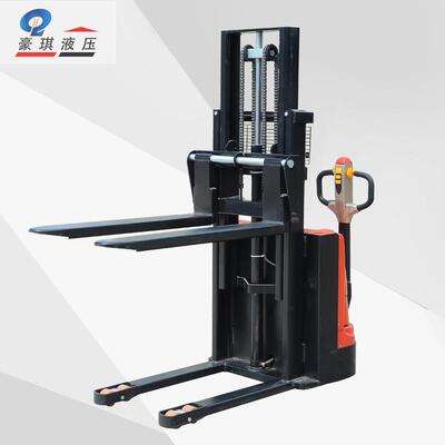 全电动步行式升高车载重1.5吨升高托盘电动叉车堆高机电动堆高车