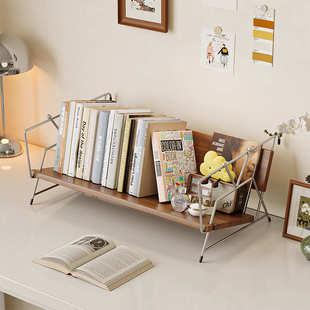 创意桌面书架学生宿舍书桌收纳置物架办公室桌上整理架书柜展示架