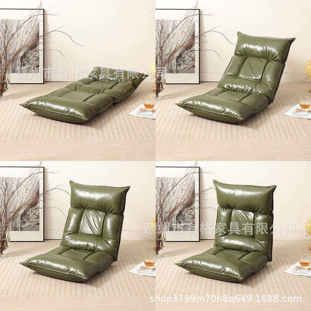 单人日式榻榻米飘窗懒人沙发床上靠背椅宿舍学生扶手椅专用折叠椅