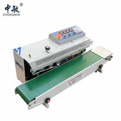 中敏FRBM-810自动墨轮连续封口机一体塑料铝箔袋可打印日期