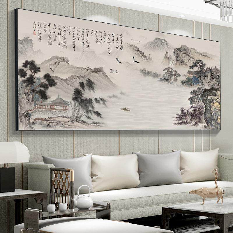 大气沁园春雪2025新款客厅山水挂办公室字画沙发背景墙壁装饰风景