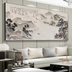 大气沁园春雪2025新款客厅山水挂办公室字画沙发背景墙壁装饰风景