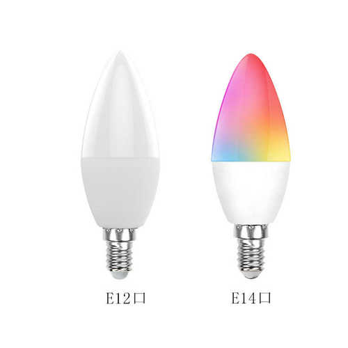 新款E12E14智能蜡烛灯泡Zigbee3.0直联LED蜡烛灯室内客厅吊顶吊灯