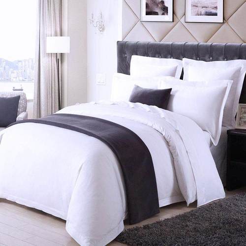 纯棉民宿床单被套床上用品酒店布草白色宾馆酒店民宿四件套