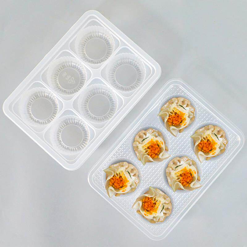 蛋黄酥盒子包装盒雪媚娘6格烧麦麻糍西点塑料托内衬糕点青团托盒