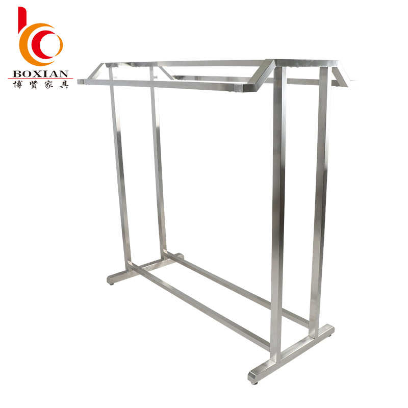 弓字型中岛架落地展示架男女服装店货架陈列架中岛架侧挂