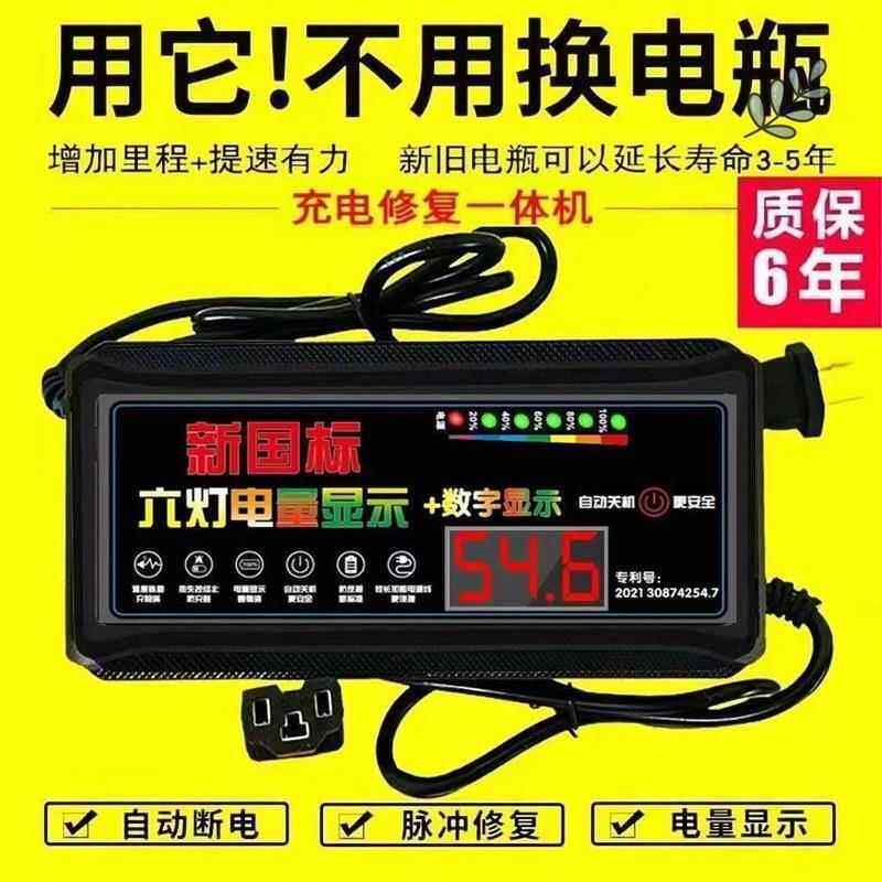 自动断电 两轮三轮电动车电动车充电器48V60V72V超级快充电车通用