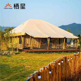 酒帐篷定制高端旅E67 1景区设计山庄露假营地度文小镇民宿帐篷店