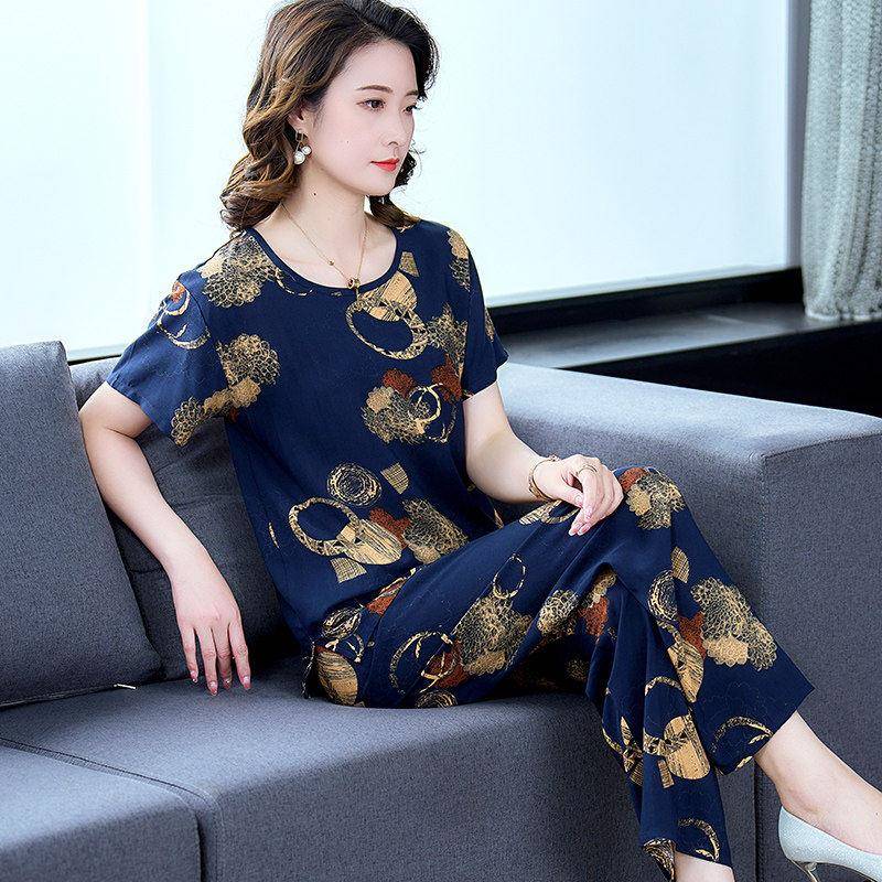 短袖大码睡衣套装女2026夏季中老年今年流行夏款高级感女款家居服
