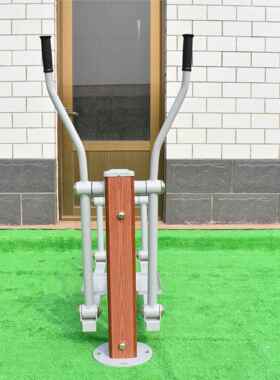 户塑健身木外器室外小区公园塑材木AD-066健身路径塑木平步机