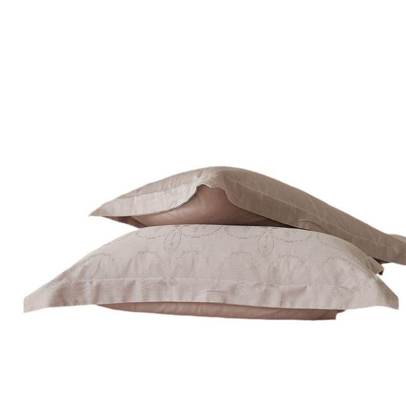 高级感100支长绒棉贡缎提花枕套一对48*74全棉纯棉枕头套南通家纺