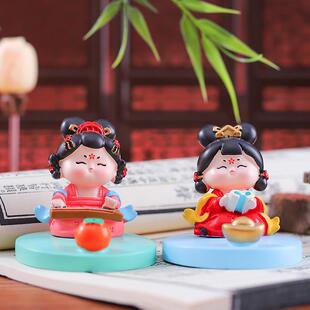 古风美女唐小环琴棋书画系列手机支架装饰品摆件家居追剧厂家直销