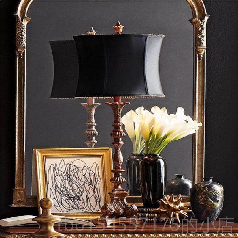 正品欧式古典饰巴洛克艺术装灯仿古做旧手工别木雕墅台客厅复古台