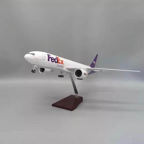 热卖联邦航空货机Scale1:157 47cm B777-200 Fedex飞机模型带轮子