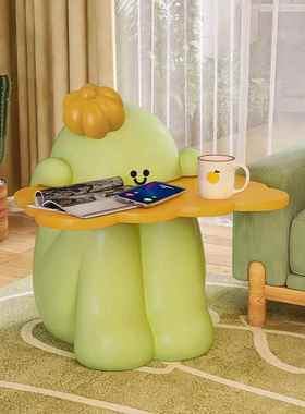 仙人掌边几落茶几ELB头柜客儿童房卧室床沙发电视柜旁奶油厅风地