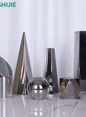 现代水简约奢几何形间晶装饰品客厅GEM别墅样板酒柜创意轻个性摆