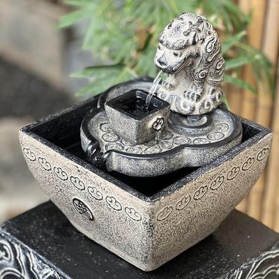 日进斗金新中式桌面流水摆件乔迁开业礼品生办公室前台财循环水景