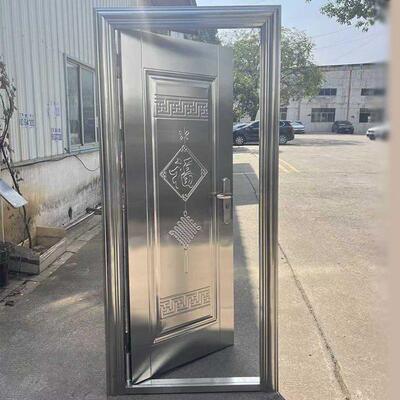 【自动送上门】304不锈钢加厚整板门农村入口门屋顶阳台门