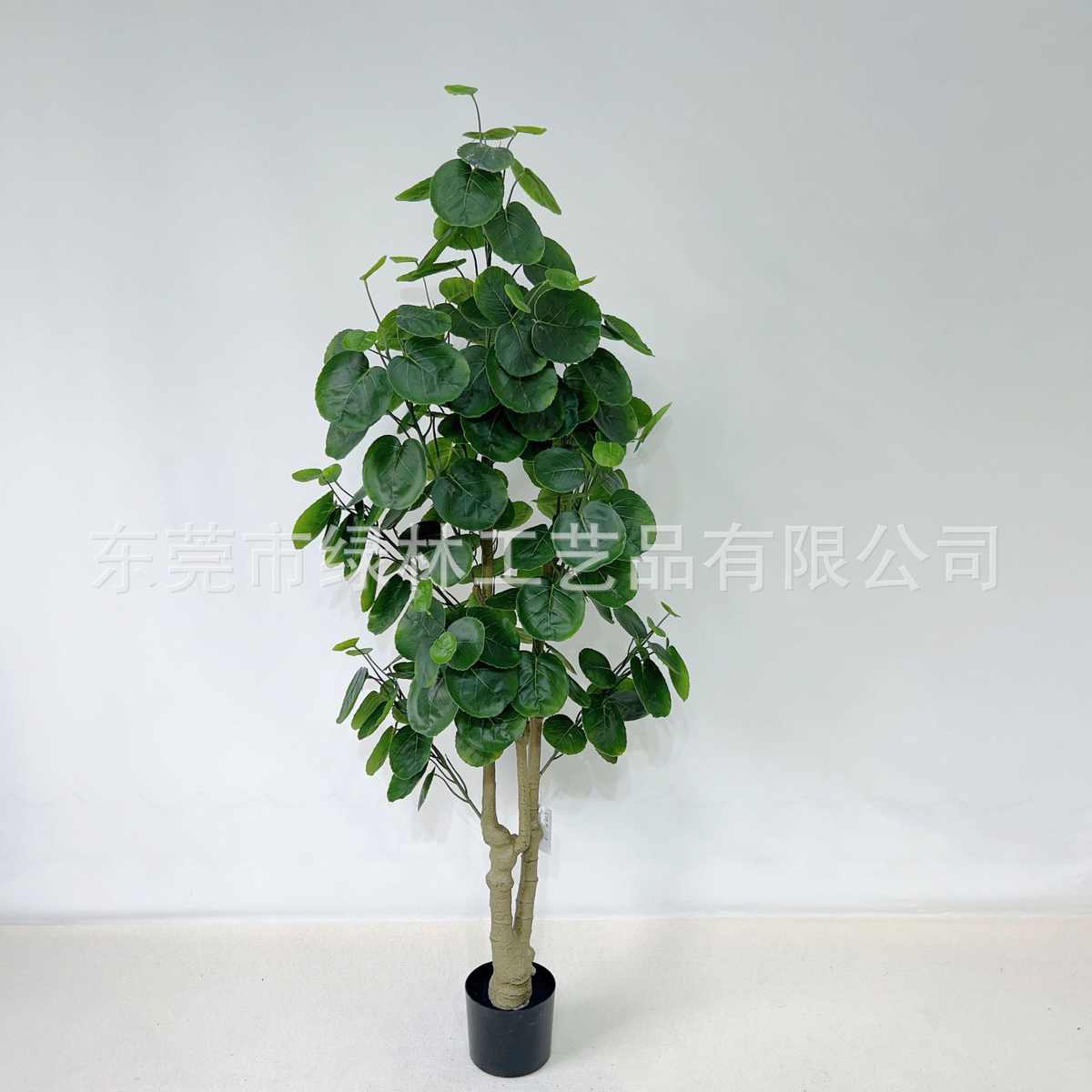 ins绿落地网客厅摆件金钱假盆栽兜植装饰北欧盆景大号仿真红植物