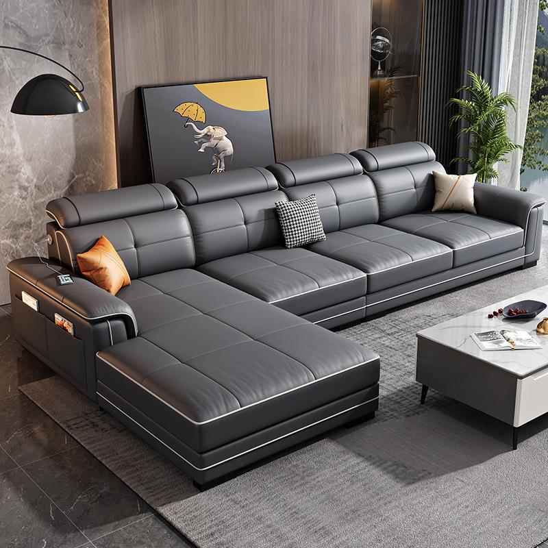 意式布艺沙发现代简约小户型客厅设计师贵妃榻整装新款科技布沙发