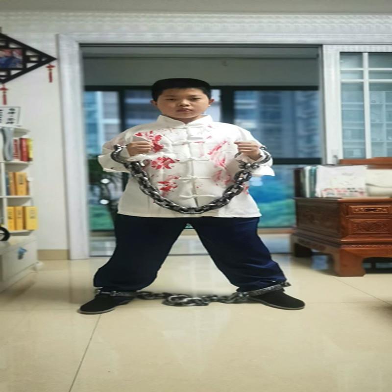新款玉场囚刑衣革命党地党血衣李和白色国民演下出服刑场囚衣陈延