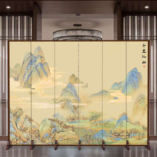 玄关中式客厅可折叠正隔断卧室遮挡屏风新简易入户对门屏风移动