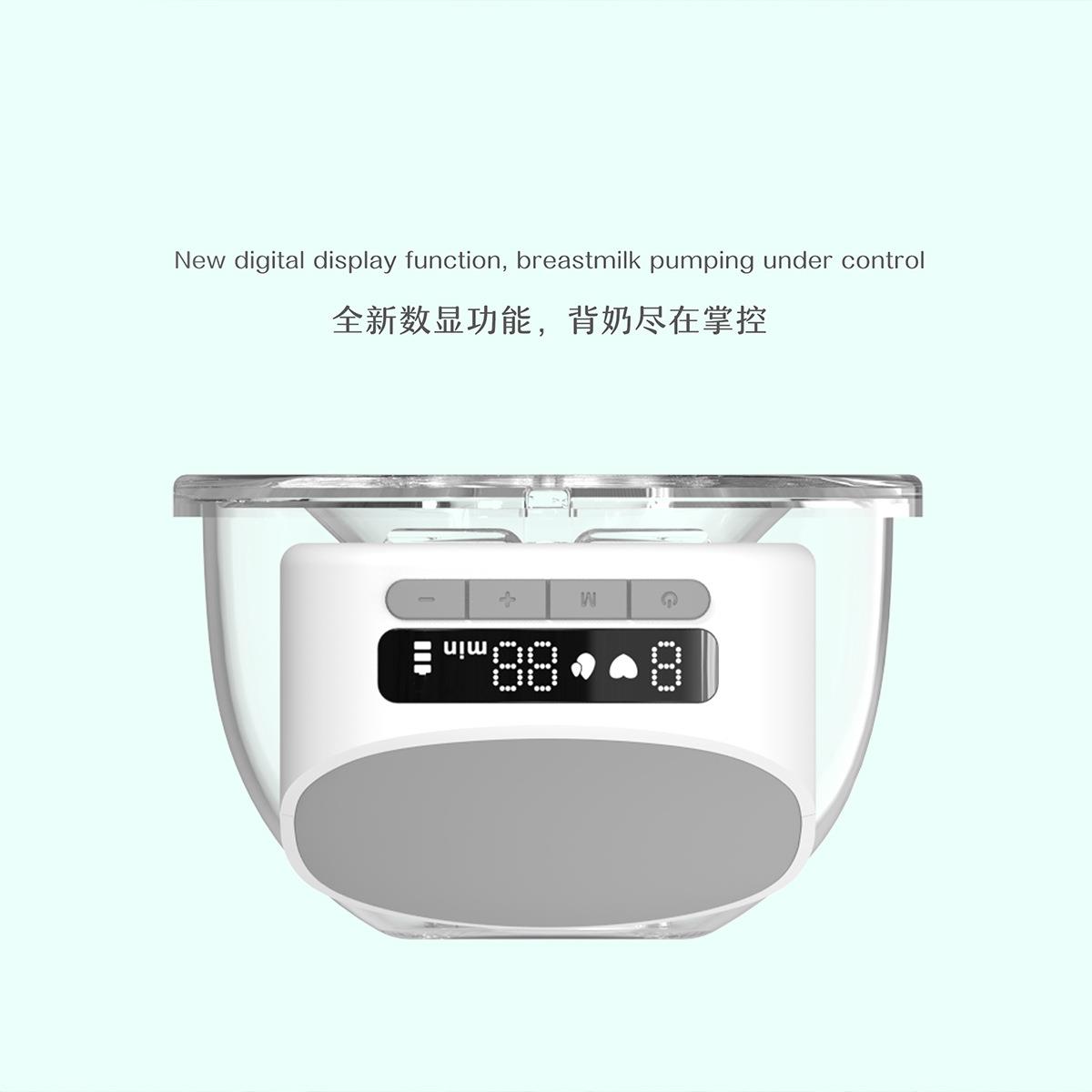穿戴式电动吸奶器免扶手一体机智能静音吸力大亚马逊款母乳