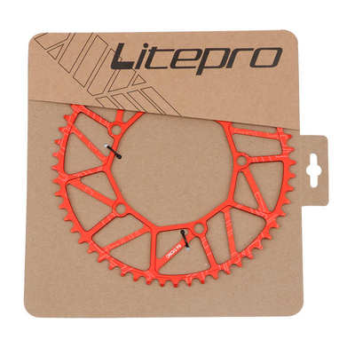 Litepro正负齿盘片46/50 52T 54T 56齿 58折叠车单盘改装曲柄牙盘