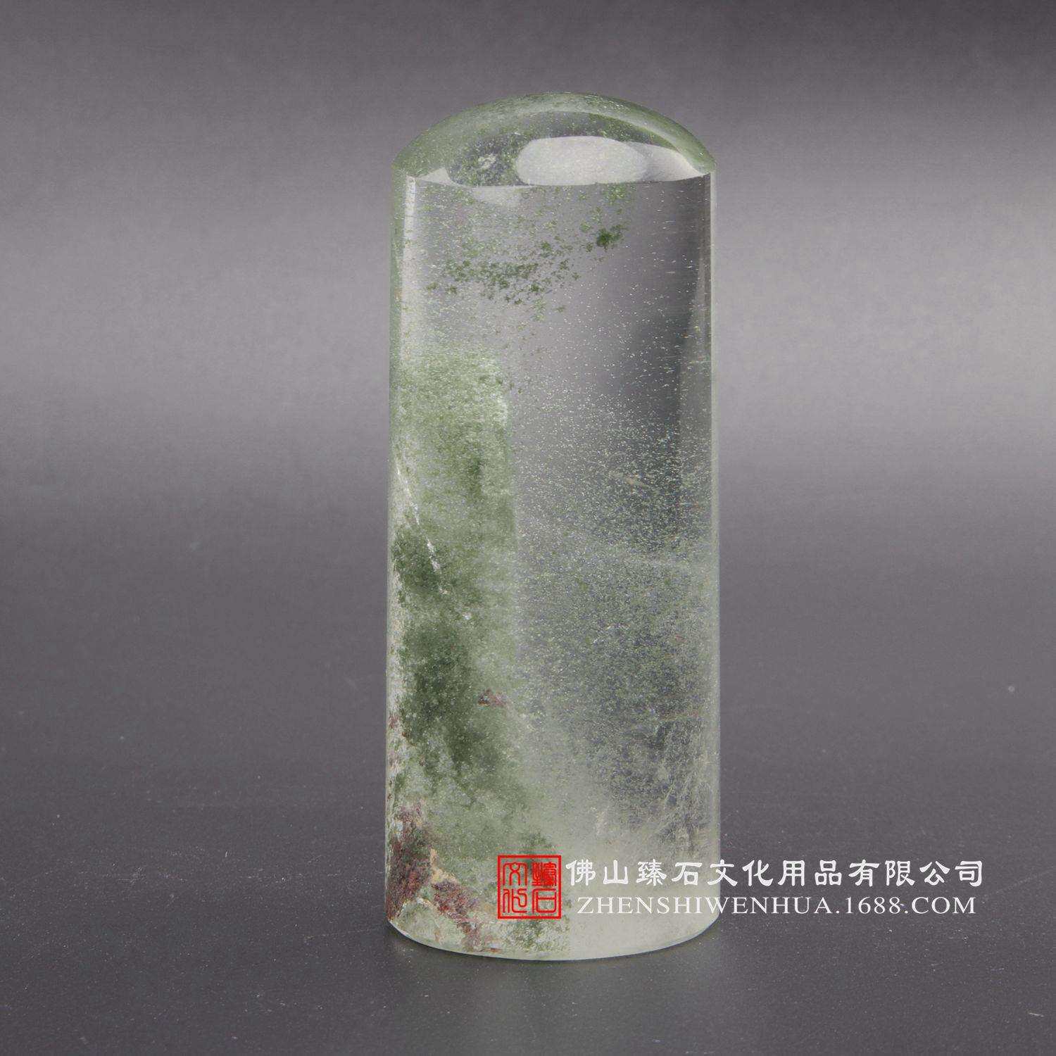 天然幽灵水晶石印章办公室印章手工个人图章