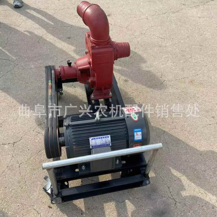 电机泵4寸大流量离心式扬程22米灌溉抽水机7.5千瓦直联式防汛水泵