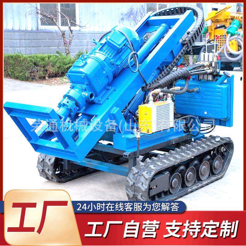 自走式螺旋潜孔钻机柴油全液压深基坑加固引孔小型电动履带打桩机
