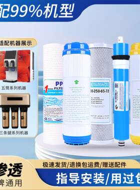 通用奥智净水器滤芯家用直饮加热一体机10寸RO膜反渗透全套五级装