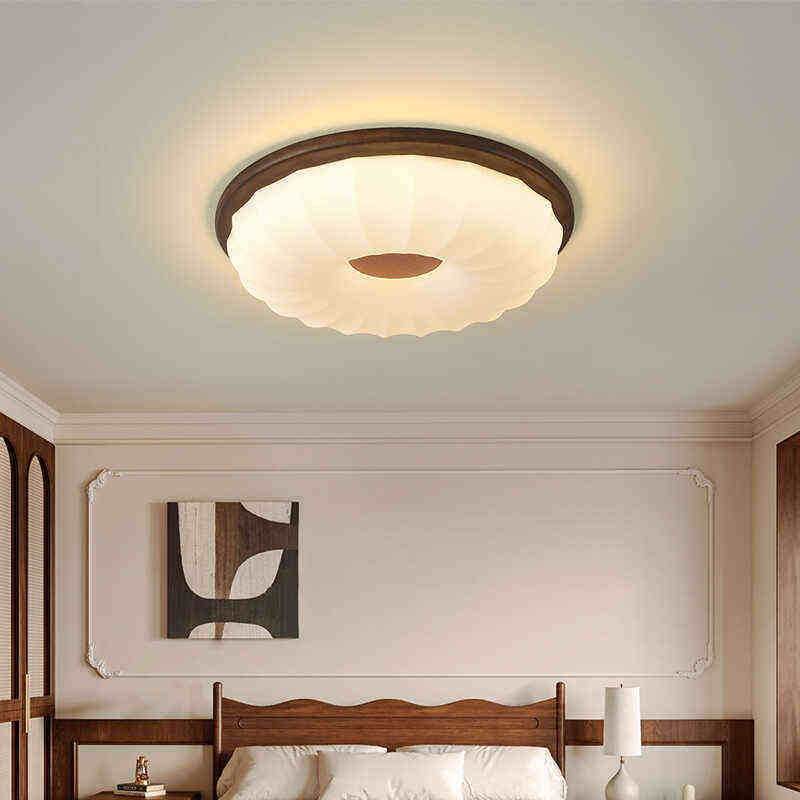 法式奶油风主卧室灯吸顶灯中古房间灯护眼圆形高级感艺术主灯3805,家装灯饰光源,智能吸顶灯,淘宝优惠券,粉丝福利购,淘宝优惠卷