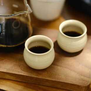 素止 陶瓷聚香束腰咖啡杯闻香分享杯咖啡馆出品手冲品鉴origami c