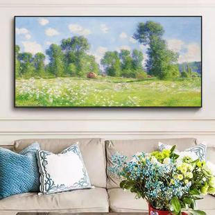 梵高莫奈装饰画世界名画丰收风景油画客厅餐厅卧室艺术画沙发背景