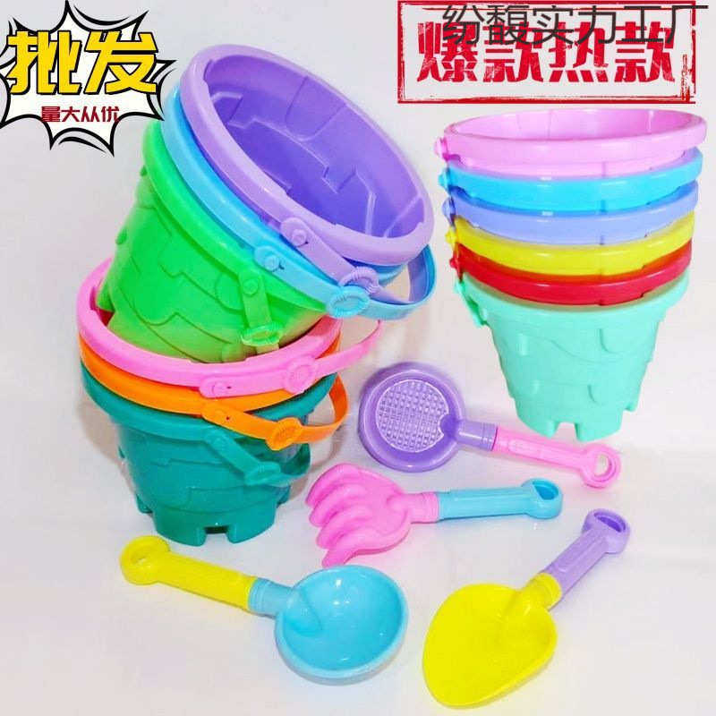 海边套装儿童批发玩具摆地摊沙沙滩河边小桶玩戏水小组合宝宝铲子