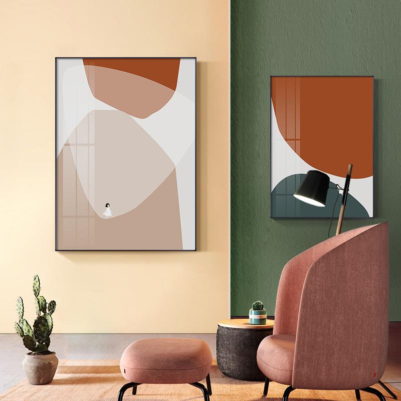 现代抽象客厅装饰画进门墙面玄关画电视柜背景墙挂画卧室创意壁画