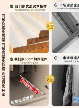 奕挂琳免到衣顶大衣柜拉手家星用一门卧室ch-01衣多功能纯柜实木